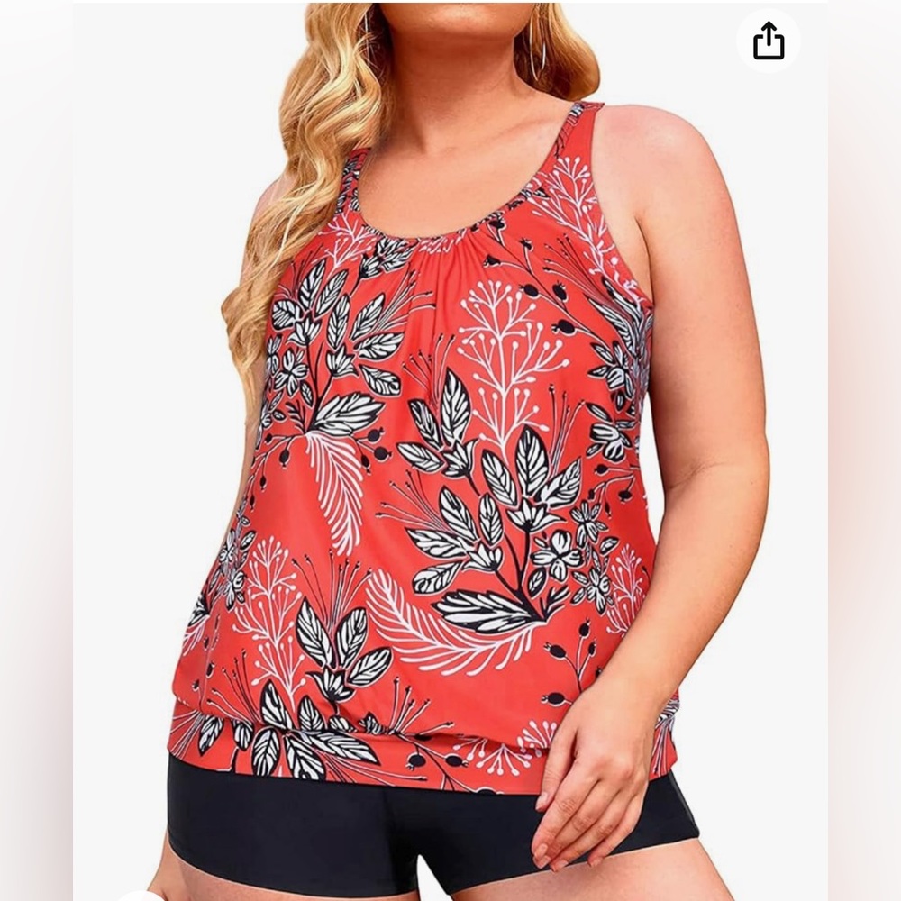 NWT Women’s Younique 3 Piece Tankini Set, Swimsuit, Sz Large